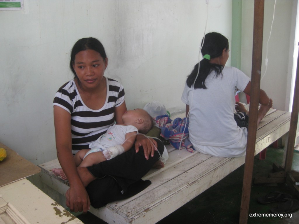Babies on IVs in Baganga Hospital