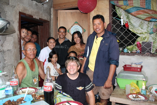 Pastor Proceso Puzon (front left) lost his wife in the storm, but is still faithfully pastoring at 70 years old.