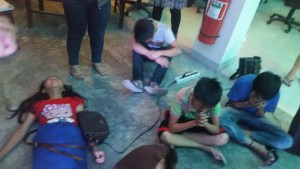 Kids fell down in the power of the Holy Spirit.